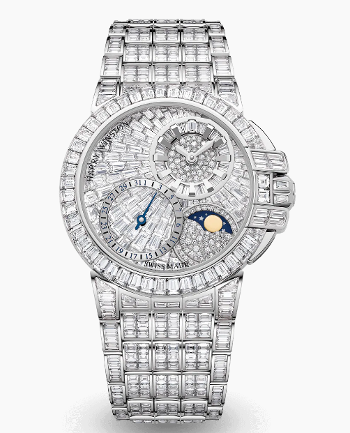 Review Harry Winston Ocean Date Moon Phase Automatic 36mm OCEAMP36WW005 watch Replica